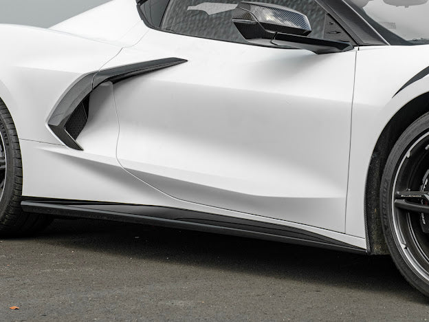 2020+ CHEVROLET CORVETTE C8 SIDE SKIRTS ROCKER PANELS GROUND EFFECTS